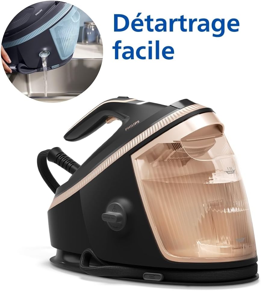 Philips PerfectCare Series 7000 Steam Generator, 650g Steam Boost, 8.5 Bars, SteamGlide Elite Soleplate, Automatic Intelligent Steam (PSG7300/80)