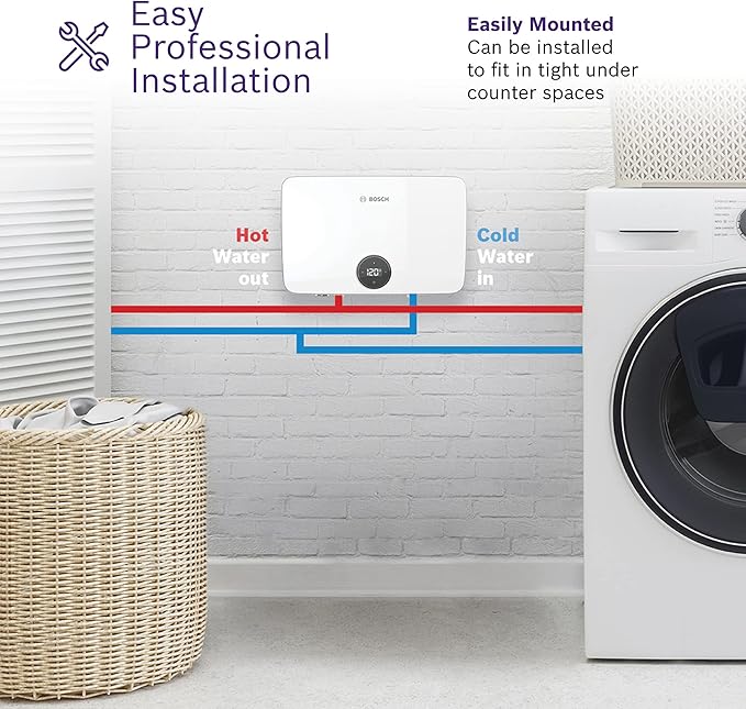 Bosch Thermotechnology Tronic 6100 Electric Tankless Water Heater, 27 kW, White