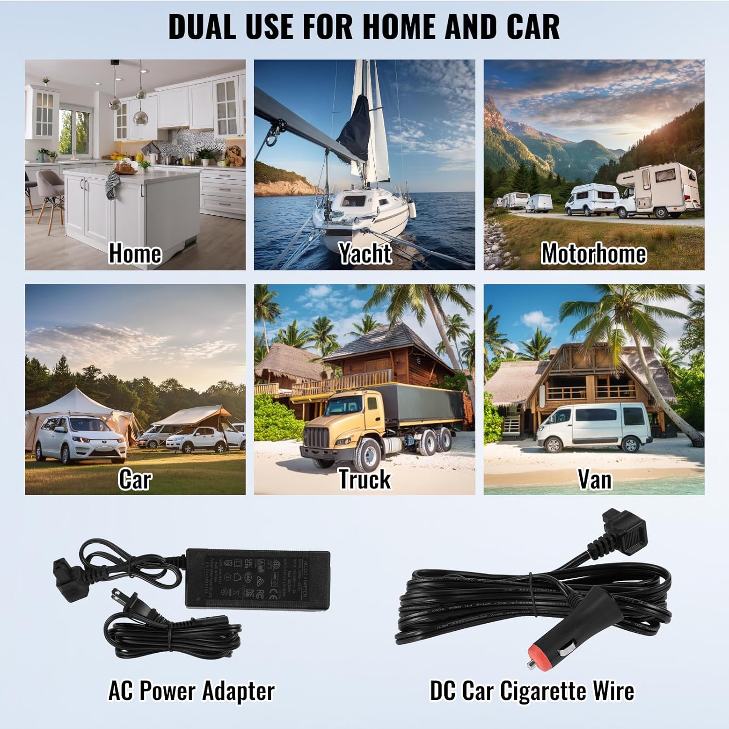 VEVOR Réfrigérateur Portable à Compression 9 L, Mini Frigo de Voiture 12/24 V CC et 100-240 V CA, Glacière à Zone Unique, -20 °C à 20 °C Température Réglable, pour Camion Bateau Maison Camping