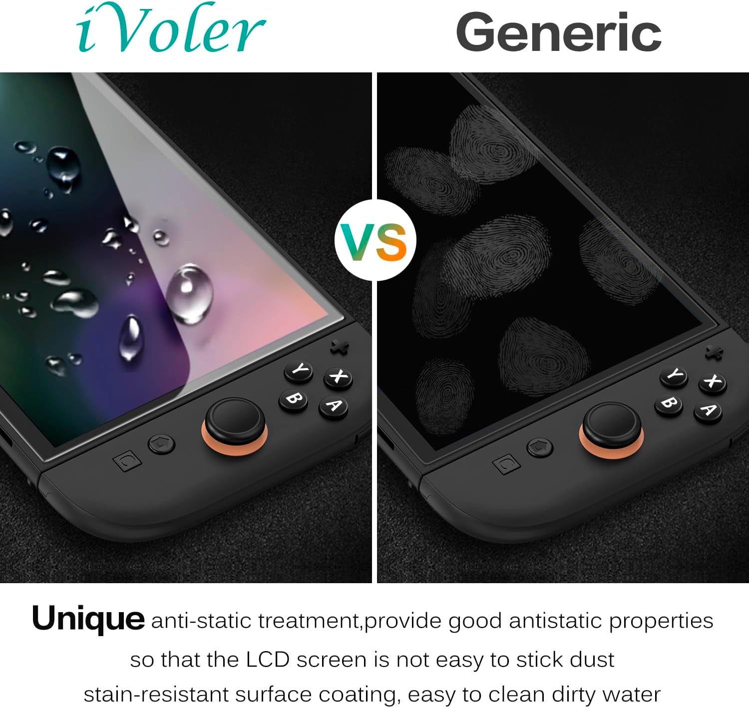 ivoler Pack of 4 Tempered Glass Compatible with Nintendo Switch 2 Model 2025, with Free Installation Kit, Screen Protector Film - 9H Glass - Anti-Scratch - Bubble-Free