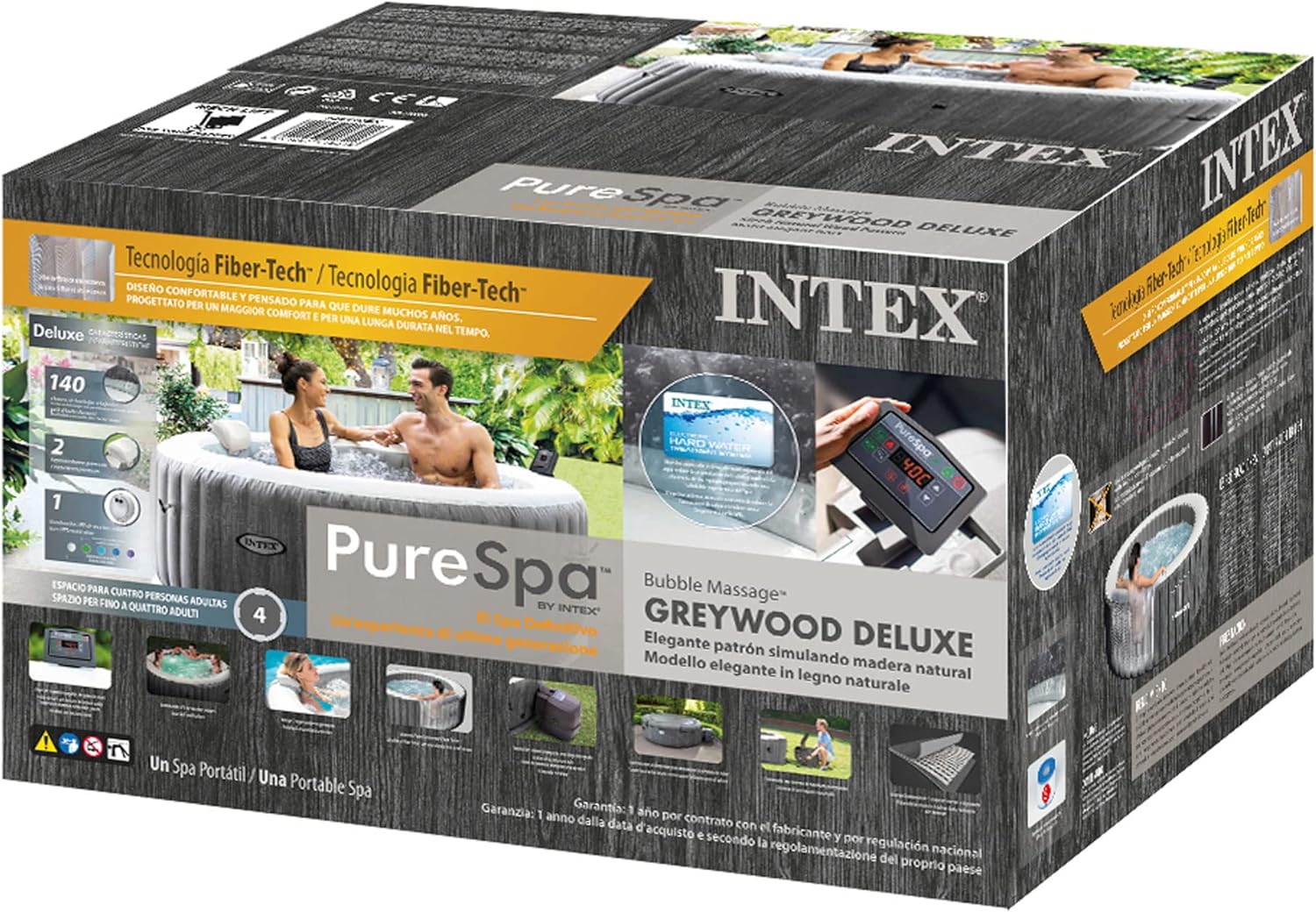 Intex Greywood Deluxe 28440EX Inflatable SPA 4 Person 795 Litres