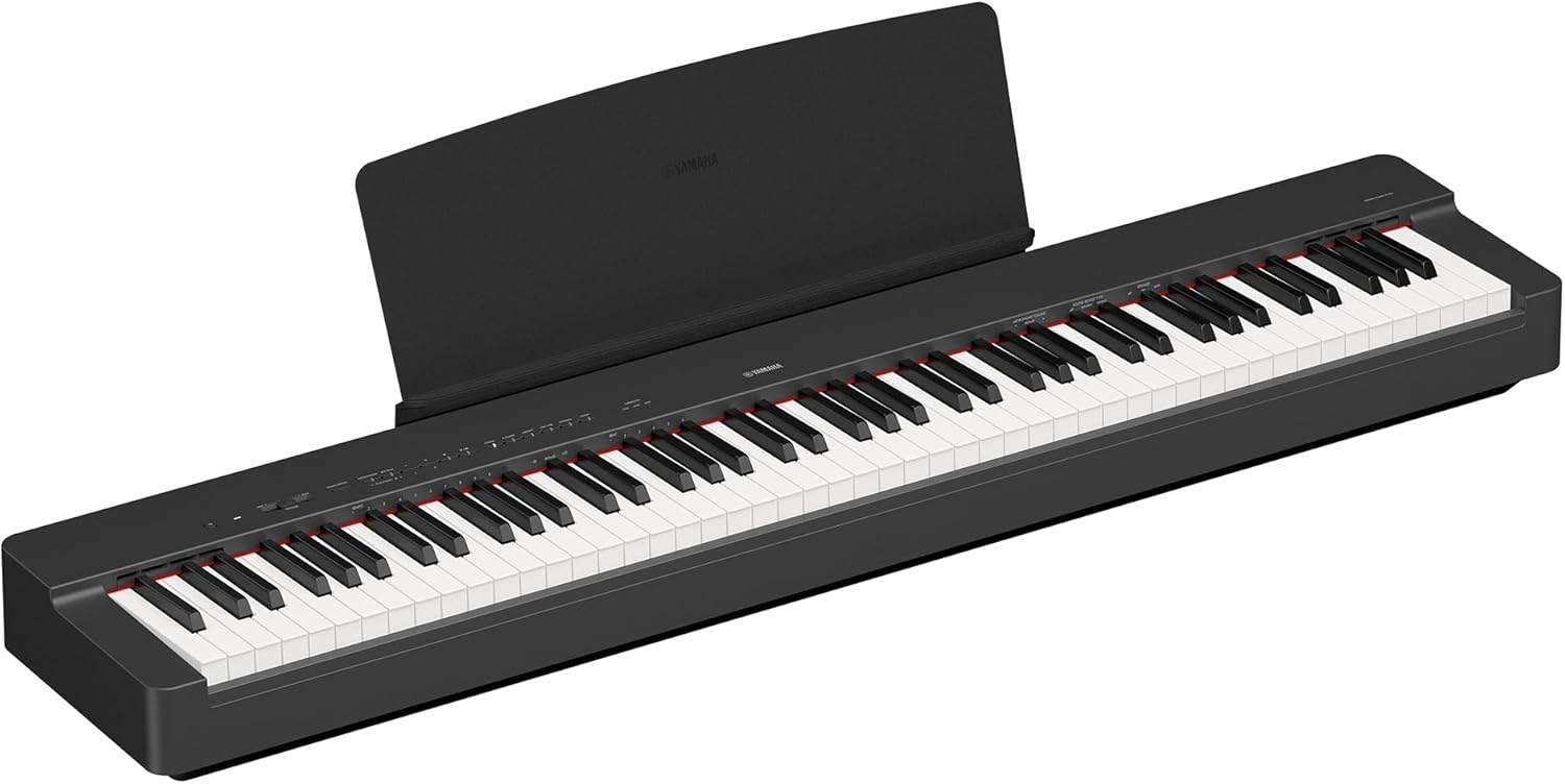 Yamaha P-225 Digital Piano, White - Lightweight and Portable Digital Piano with the Graded Hammer Compact Keyboard with 88 Weighted Keys and 24 Instrument Sounds