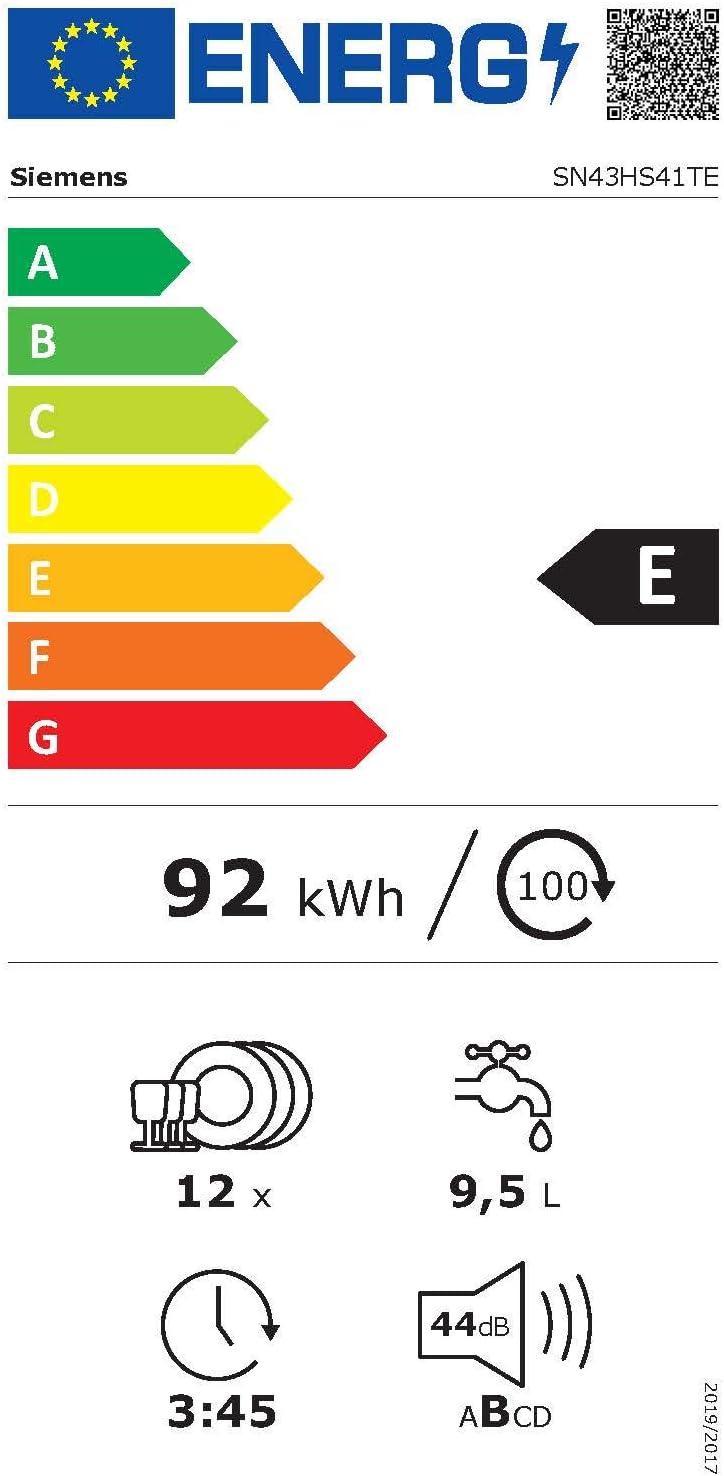 Siemens Fully integrated dishwasher / year / zeolite drying / WLAN compatible via Home Connect / glassZone in the upper basket / hygiene plus programme [Energy Class E]