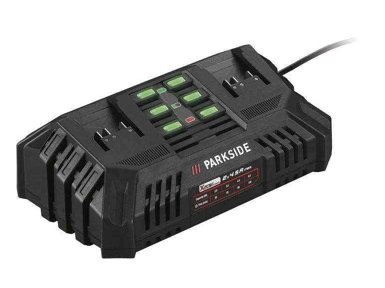 PARKSIDE Chargeur de batterie double PDSLG 20 B1, 2 x 4,5 A, 20 V