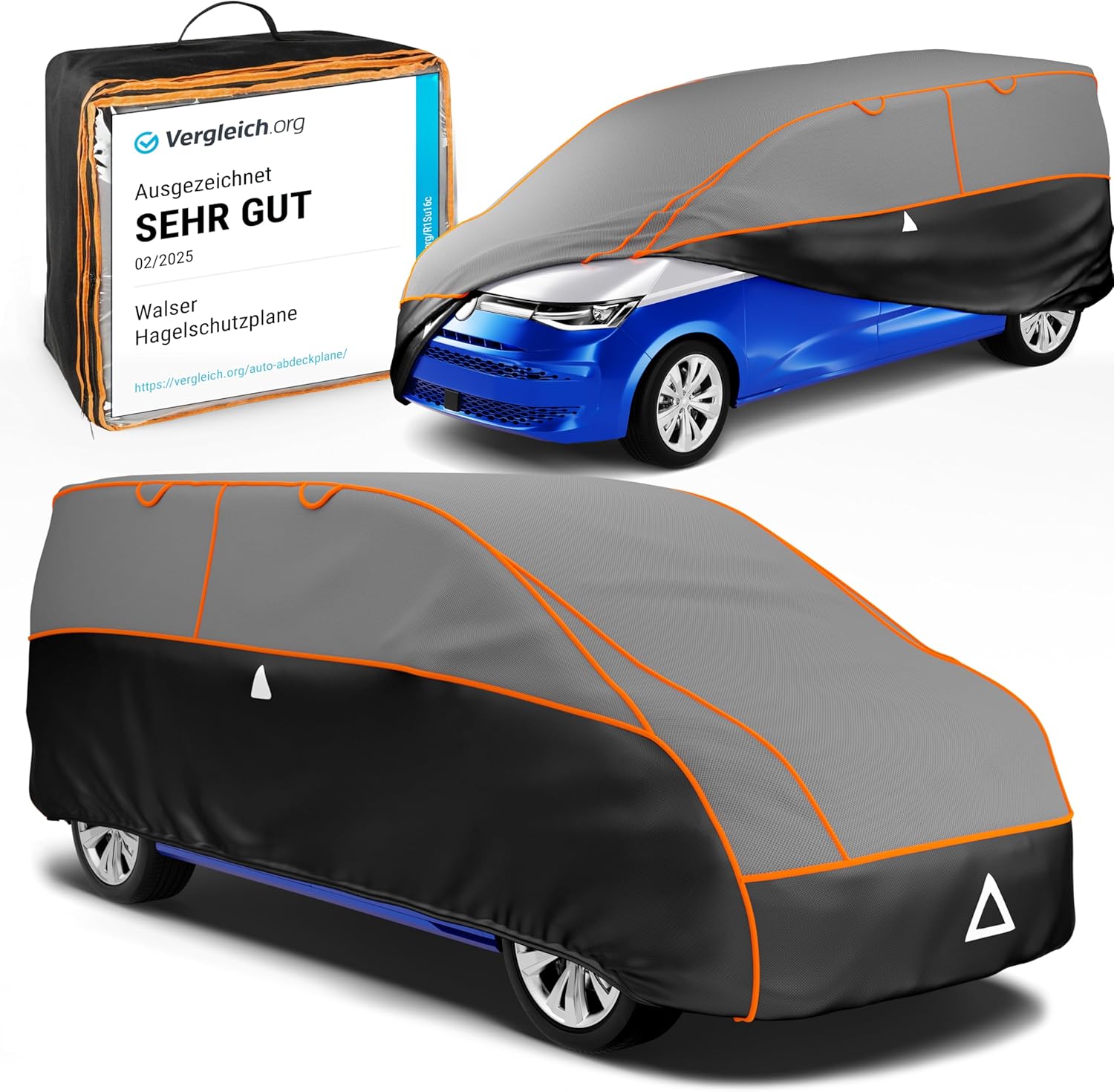 Walser hail protection tarpaulin car, award very good* car hail protection tarpaulin, TÜV tested* tarpaulin car Perma Protect, car garage cover, cover car, car cover size 2