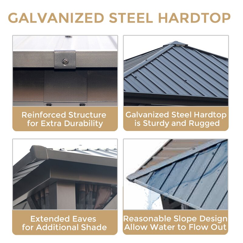 Acuff 10 Ft. W x 10 Ft. D Steel Patio Gazebo