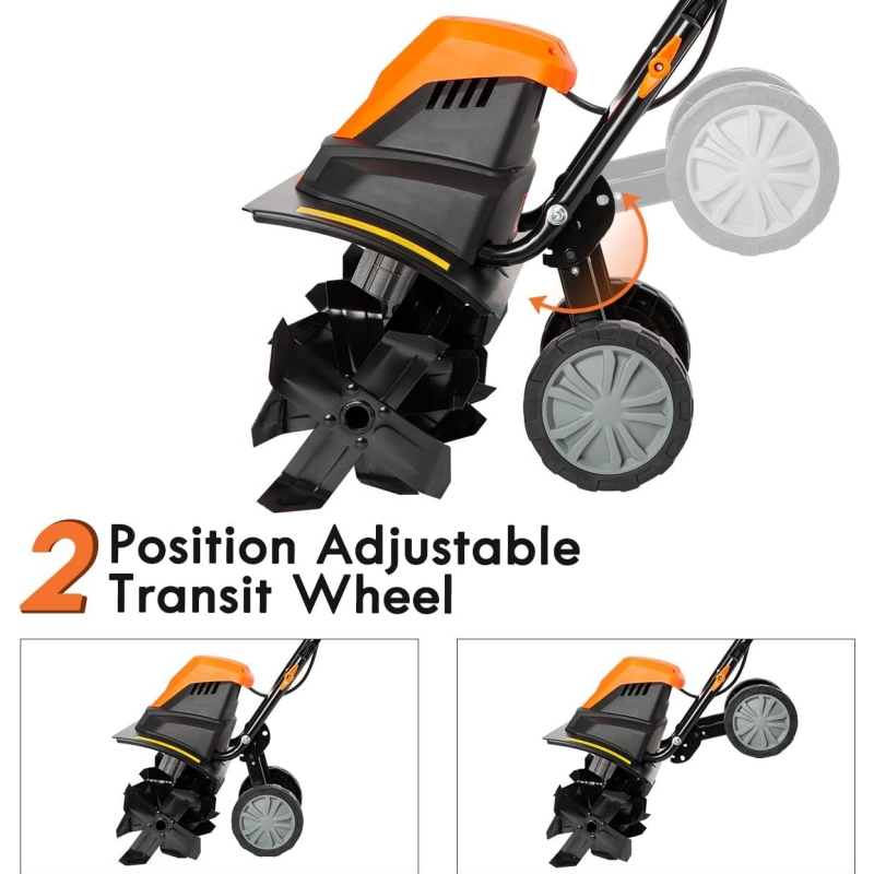 LawnMaster TE1318W1 Corded Electric Tiller 13.5-Amp 18