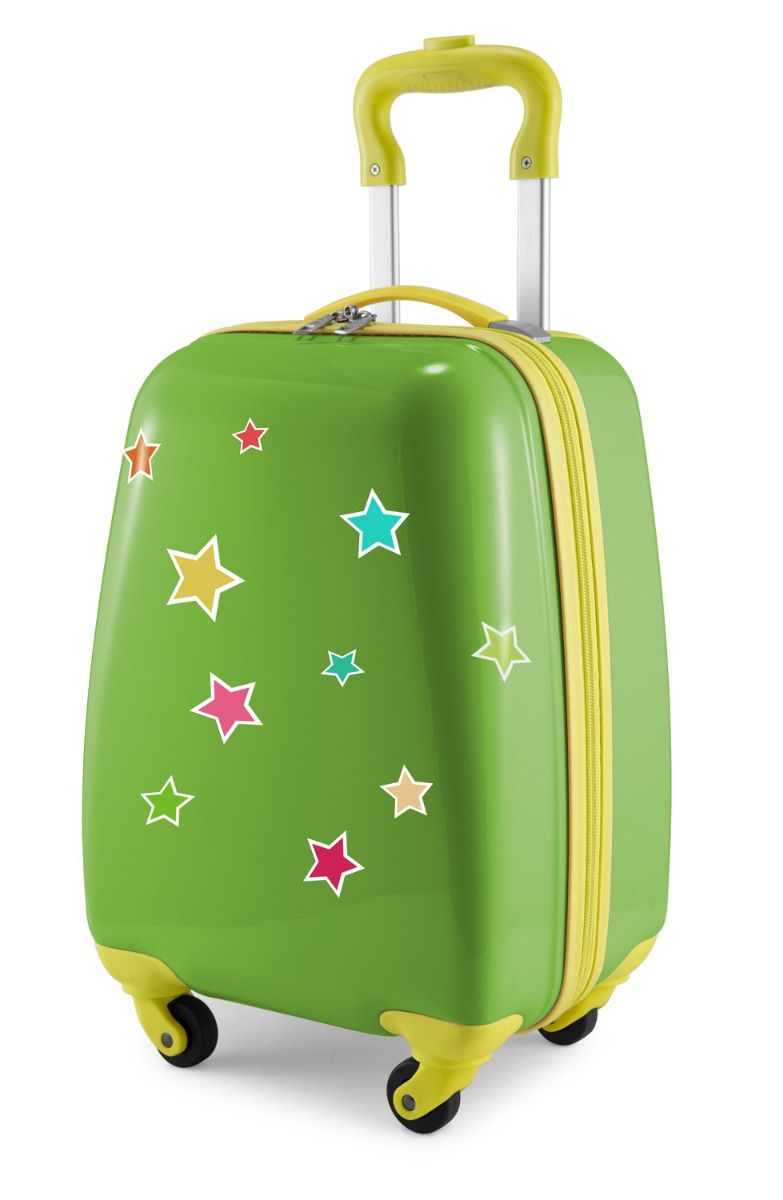 For Kids - Children's luggage + reflective stickers Monster, children's suitcase, children's hard case, hand luggage, 24 liters