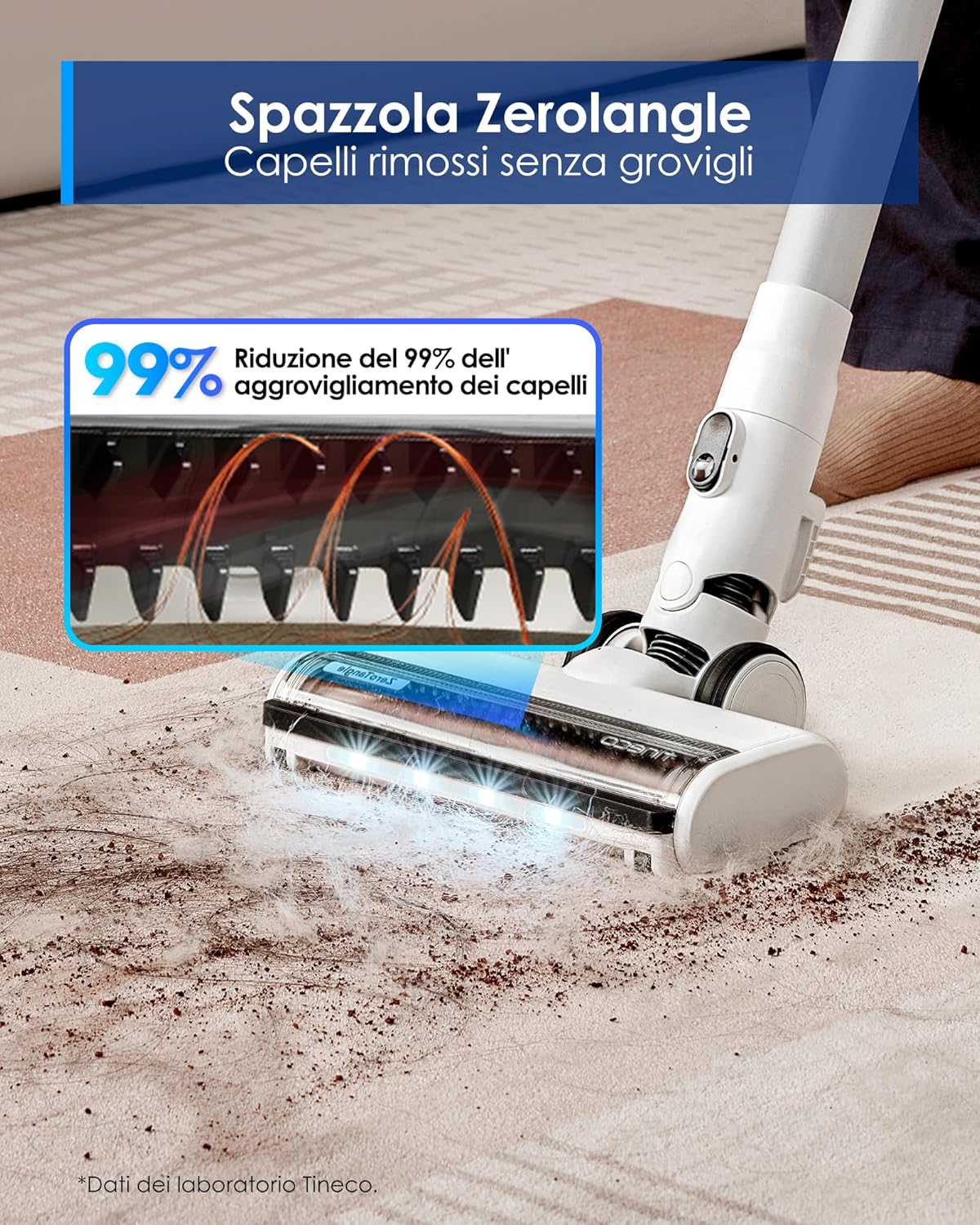 Tineco FLOOR ONE SWITCH S6, aspirapolvere secco/umido, lavapavimenti intelligente 5-in-1, autopulente, asciugatura 5 minuti, spazzola antigroviglio, pulizia bordi su entrambi i lati