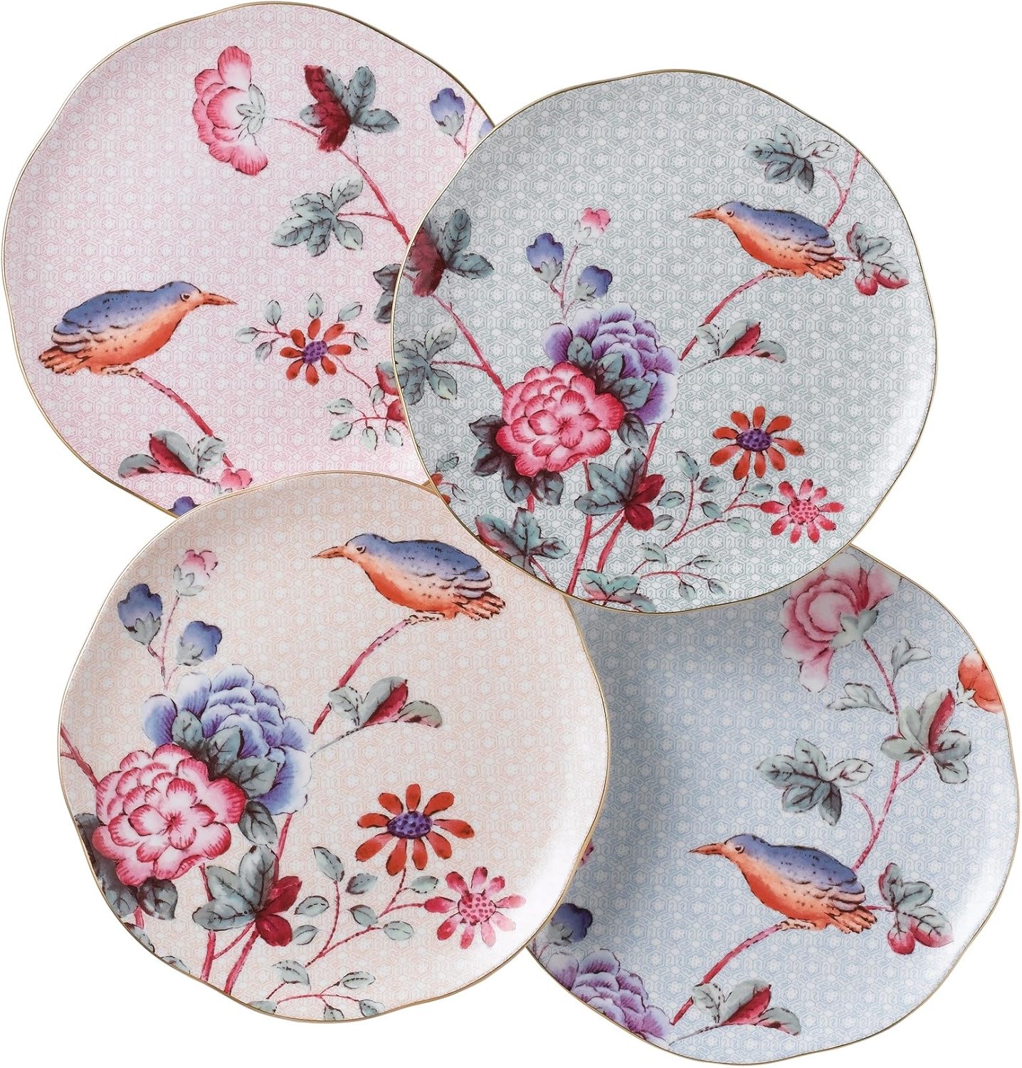 Wedgwood 5C106805131 Story Cuckoo Tea Plates 21cm Set of 4, Fine Bone China