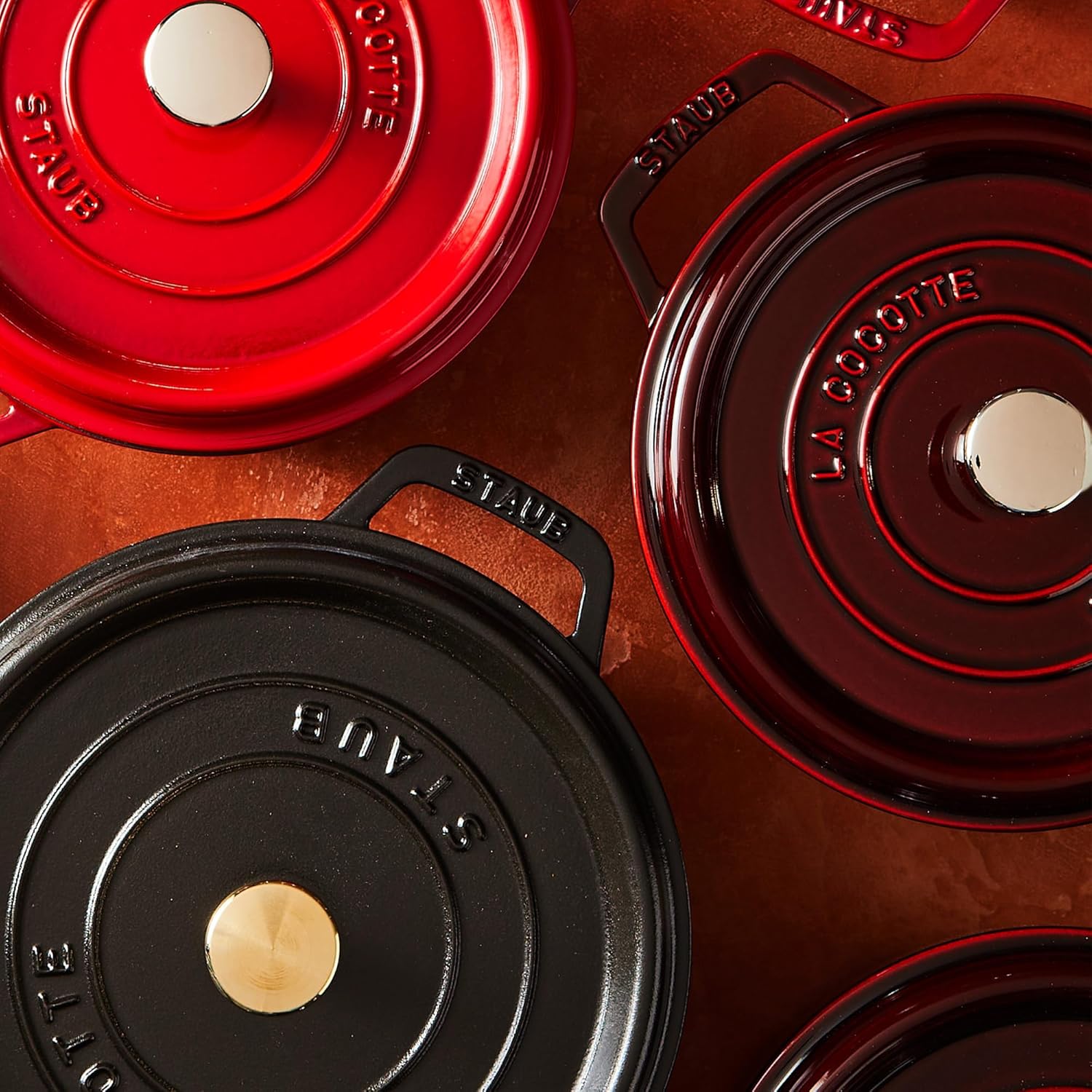 Staub 4-Quart Round Casserole 4-quart cherry