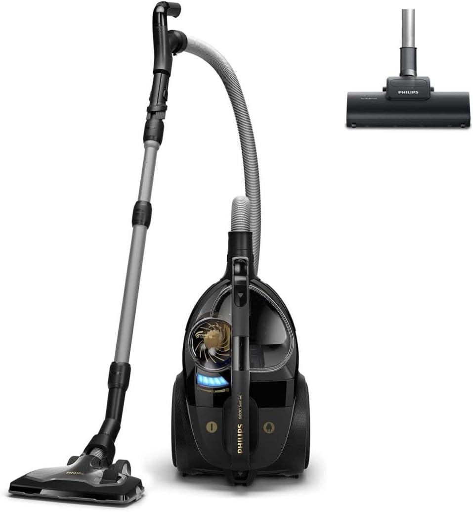 Philips Series 9000 Beutelloser Staubsauger – 900 W, für Jede Art von Boden, mit Allergy H13-Filter und TriActive Ultra-Düse (XB9154/09)