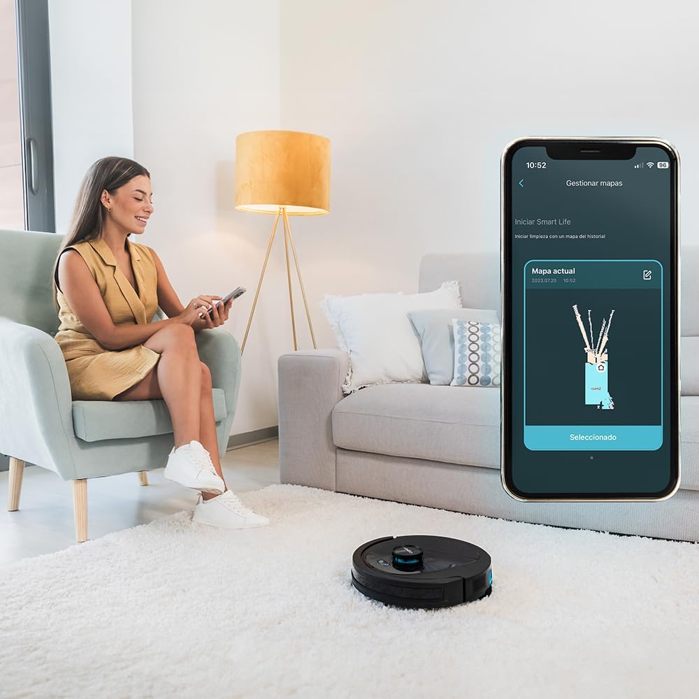 Cecotec Robot Aspirador con Navegación Láser y App Conga 8290 Immortal Ultra Power Genesis. 4 en 1