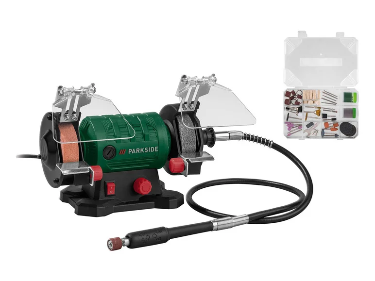 PARKSIDE Touret à meuler double avec arbre flexible PDFW 120 B3, 120 W