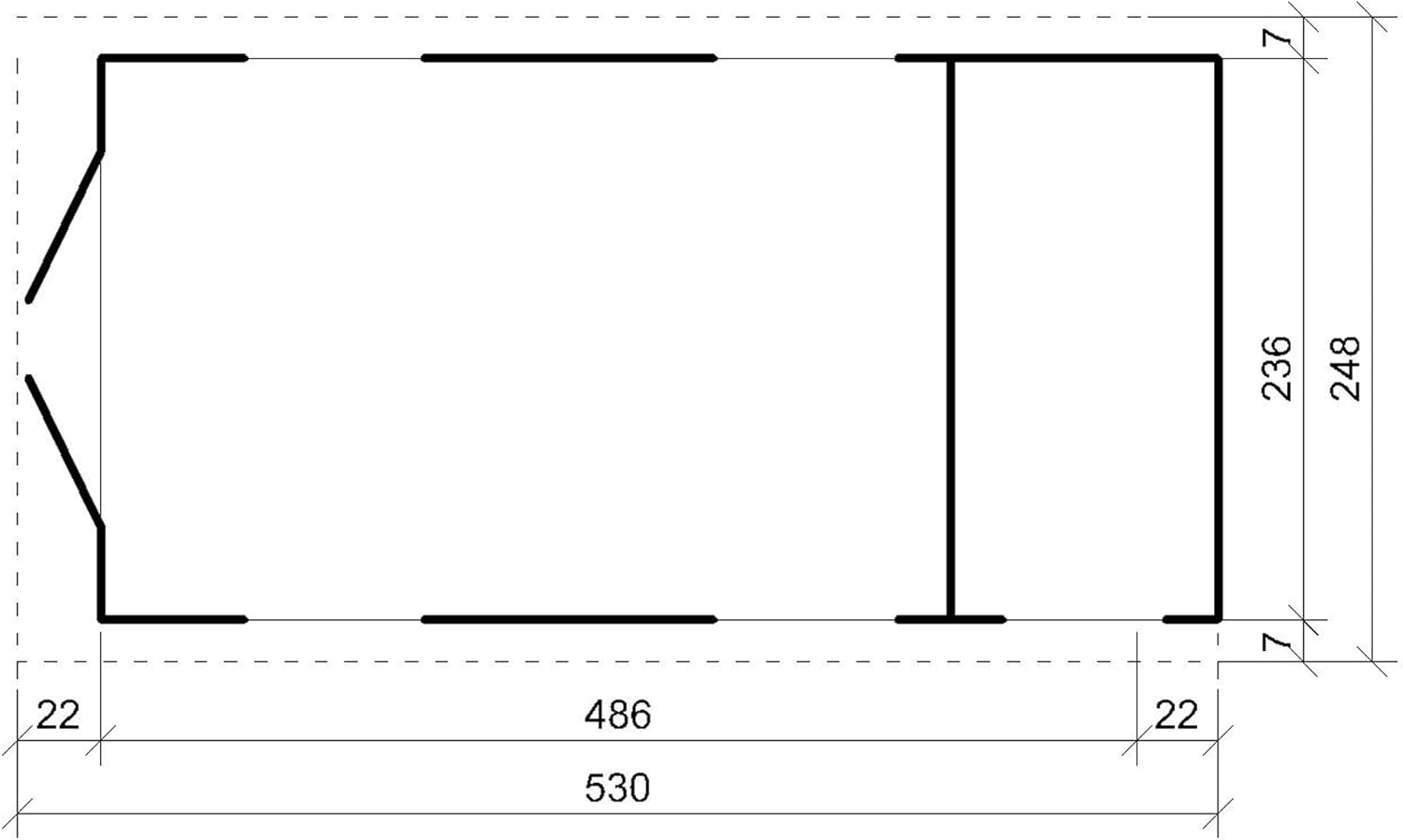 Timbela M915C-Harvest Honey Premium Quality Garden Shed 11.47 m² - Height 252 x 250 x 530 cm - Assembly of LP Smartside Panels - with Floor and Bitumen Tiles