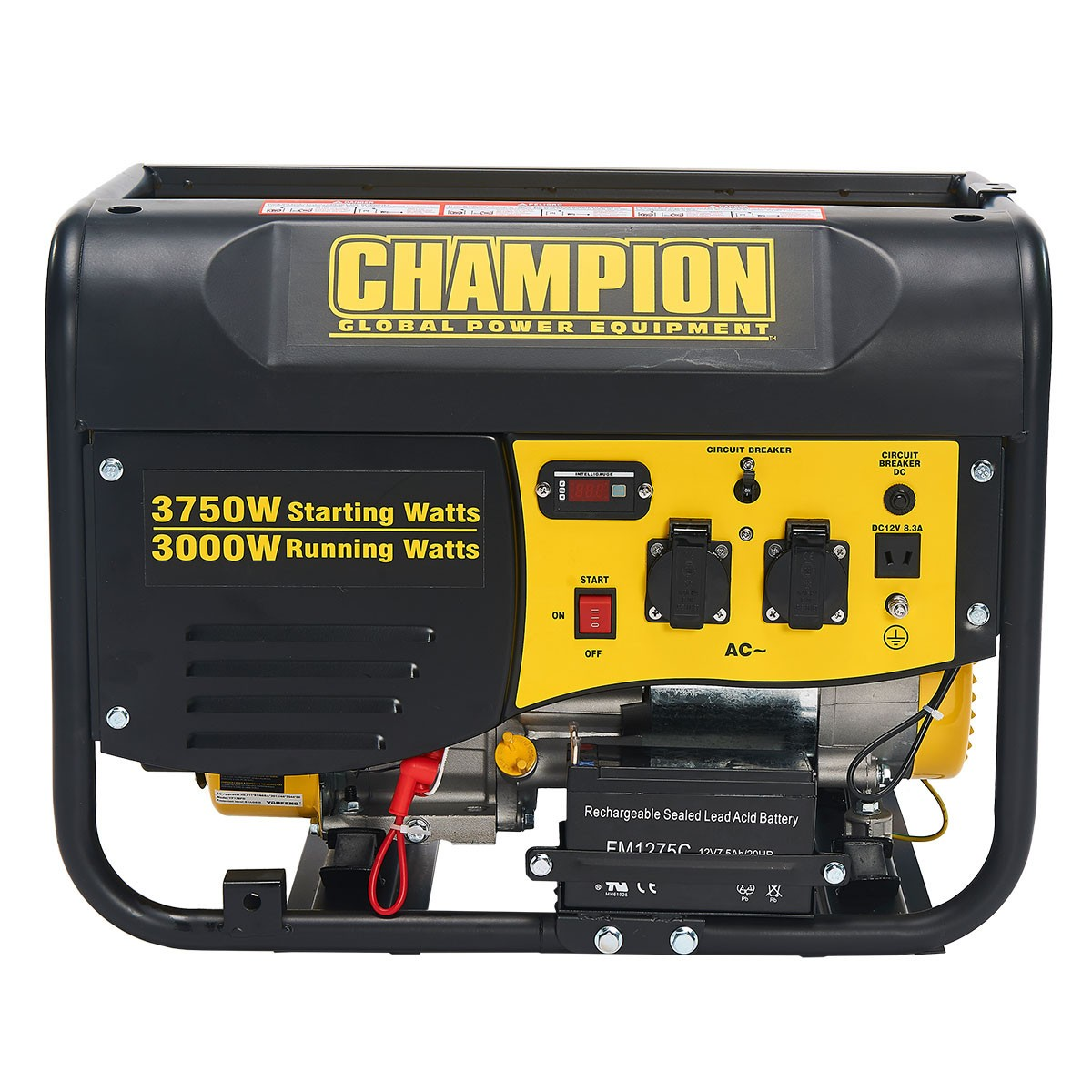 Silent Generator 3750w Champion Engine 4t Ohv 224cm³ 7.5hp Petrol Start