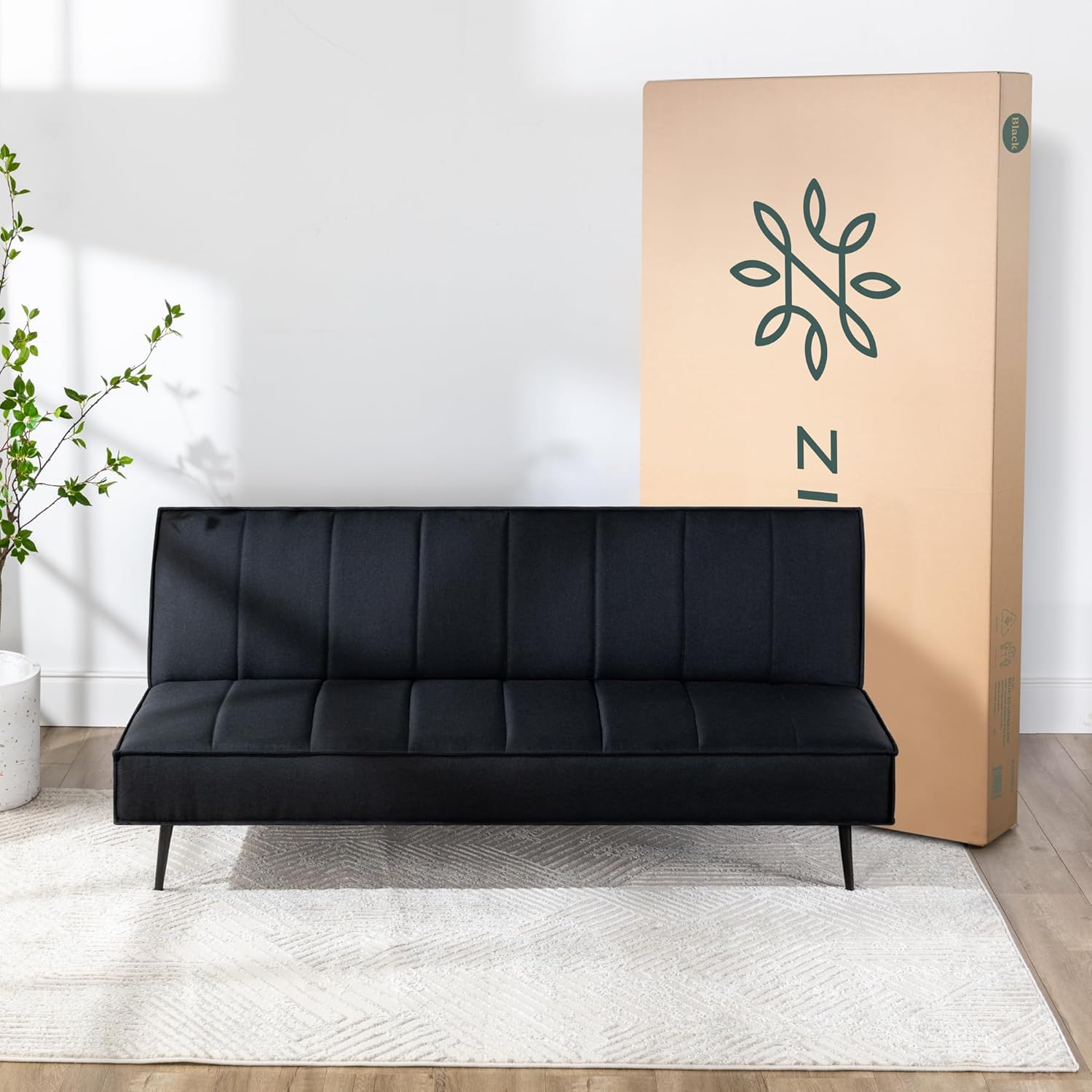 Zinus Quinn Clic Clac Sofa Bed - 2-in-1 Folding Sofa Bed - Suitable for Guest Rooms and Small Spaces