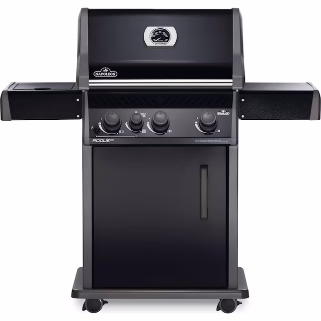Napoleon Rogue 3-Burner Propane Gas Grill with Range Side Burner in Black