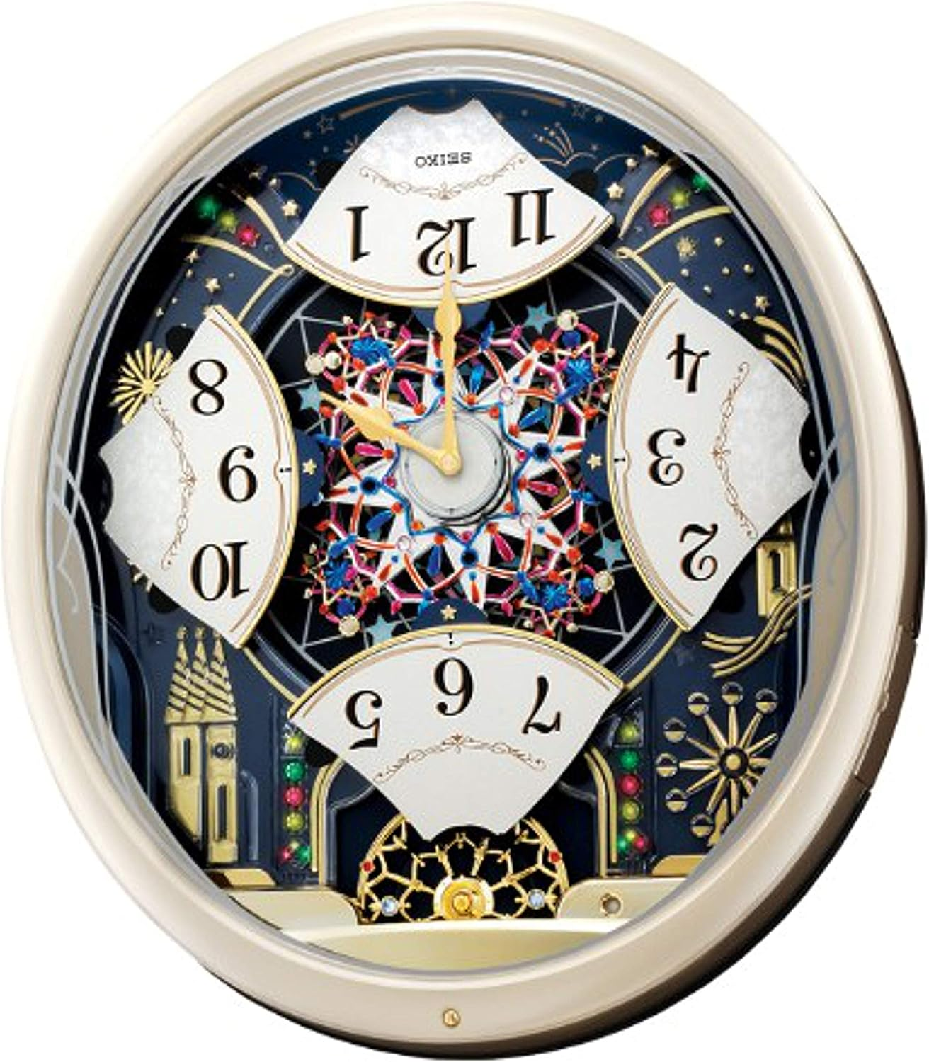 SEIKO Melodies in Motion Wall Clock, Starry Night