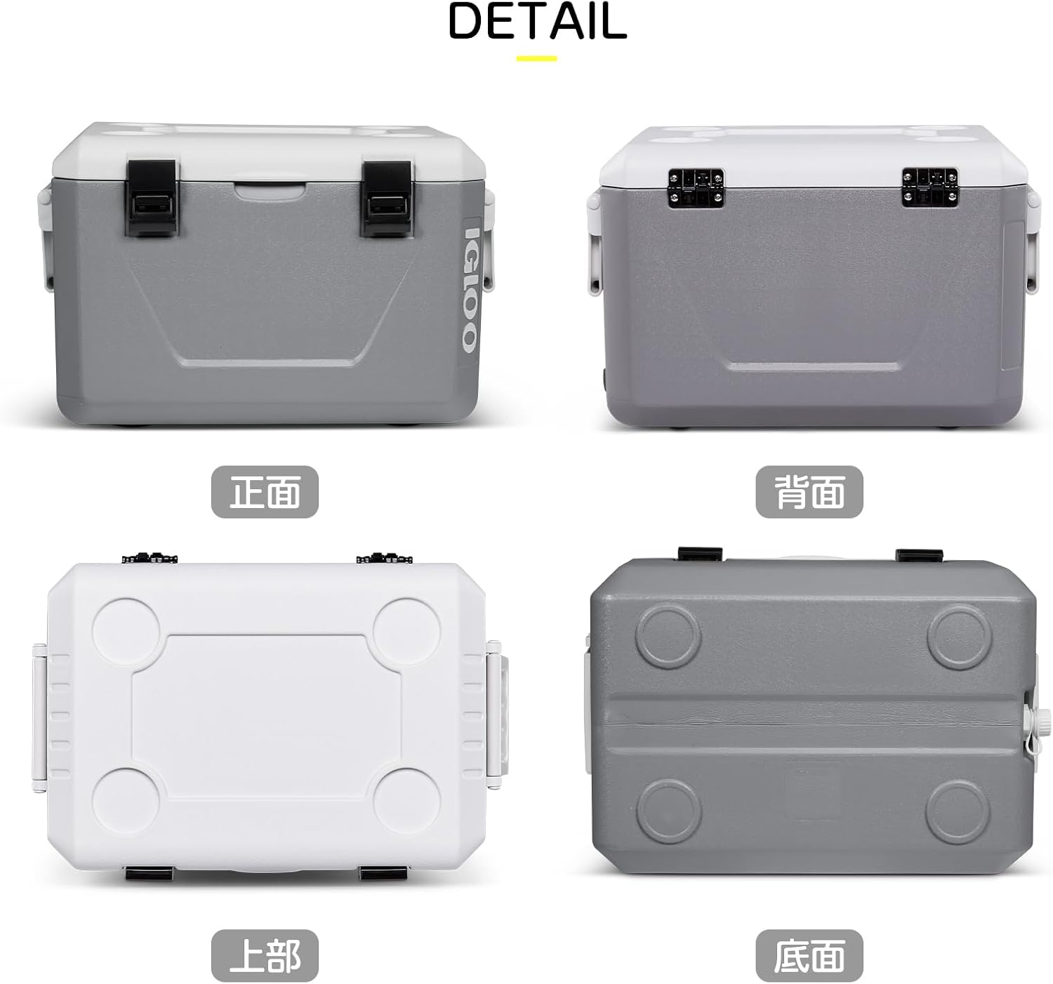 IGLOO Cooler Box, NESTABLE 4.3 gal (11 L) 27 L 55 L Blue / Gray / Authentic Dealer Made in USA / Imported Insulated Box, Large Capacity, For Outdoor Activities, Camping, BBQ, Sea, River, Beach, River