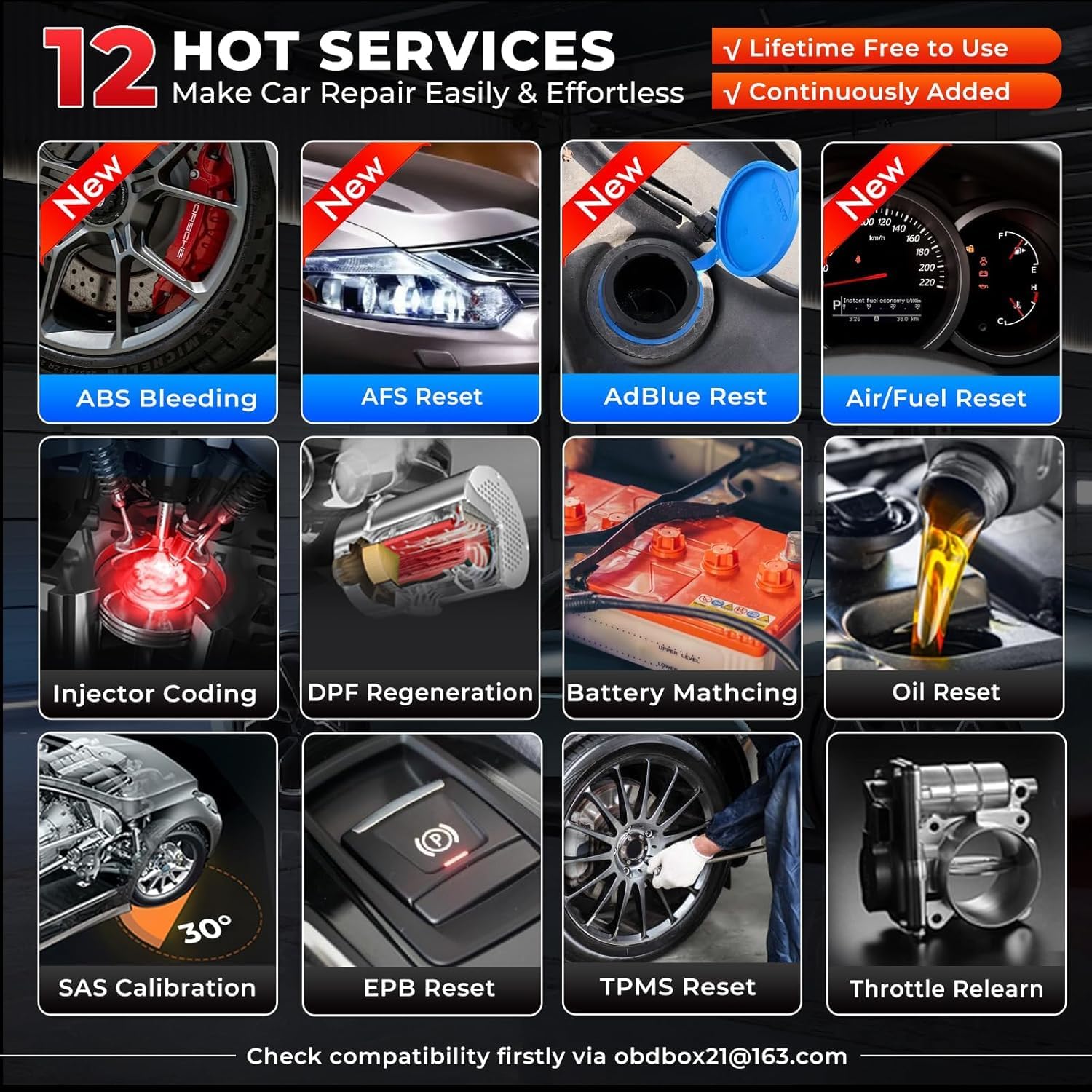 LAUNCH CRP129E V2.0 obd2 Diagnosegerät Auto,KFZ-Codeleser EOBD Tester für ABS/SRS/Motor/Getriebe mit 12 Reset Service für DPF,Öl,EPB,SAS,TPMS,BMS,Drosselklappe regulieren,Injektor Codierung,FCA SGW