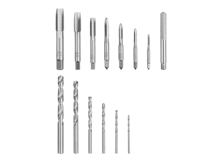 PARKSIDE Set de forets et tarauds PBSS 15 A1, 15 pièces