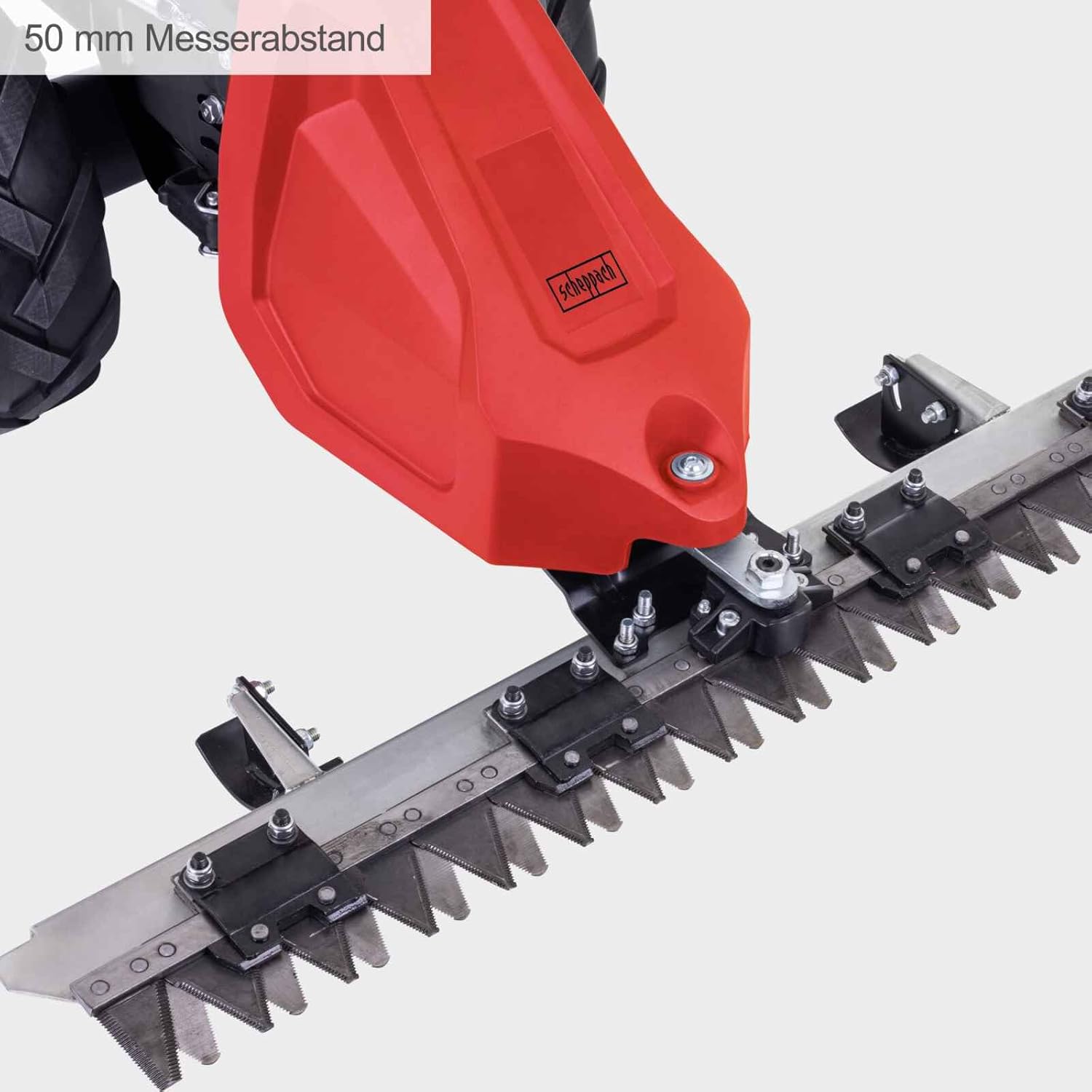 Scheppach Petrol Bar Mower BMS200-88 | 880 mm Cutting Width | Cutting Height 30-60 mm | 5.7 HP / 196 cc | for Lawns up to 3000 m² | Lawn Mower with Wheel Drive | High Grass Mower with Engine Oil