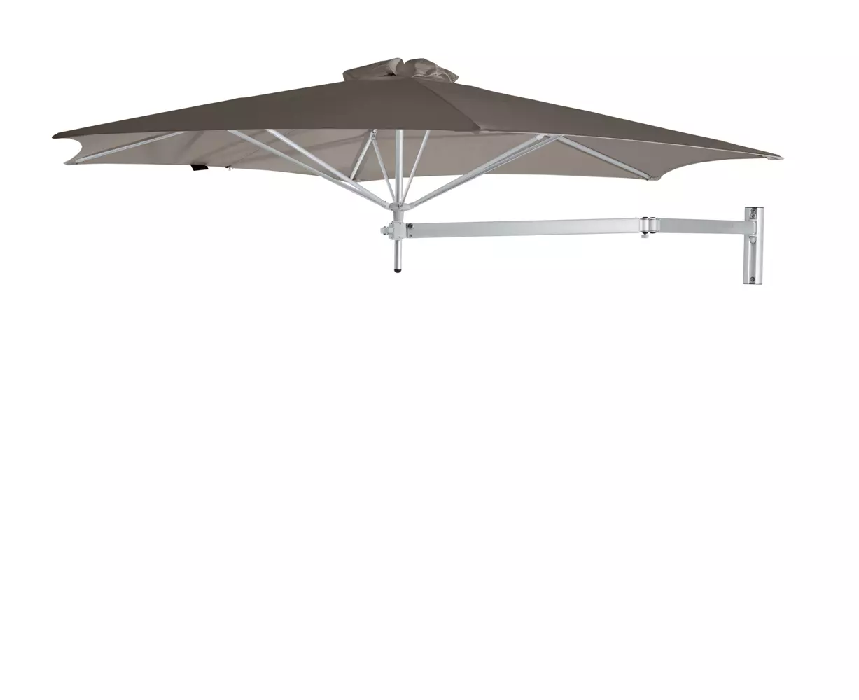 Umbrosa Paraflex Wall mounted umbrella round 3 m with beige canopy and neo arm 2 m