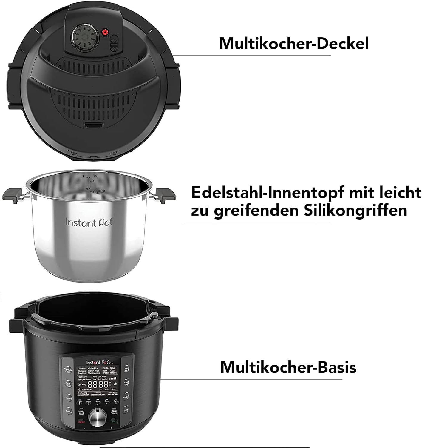 Instant Pot Pro 10-in-1 Electric Multicooker 1200 W, 7.6 L