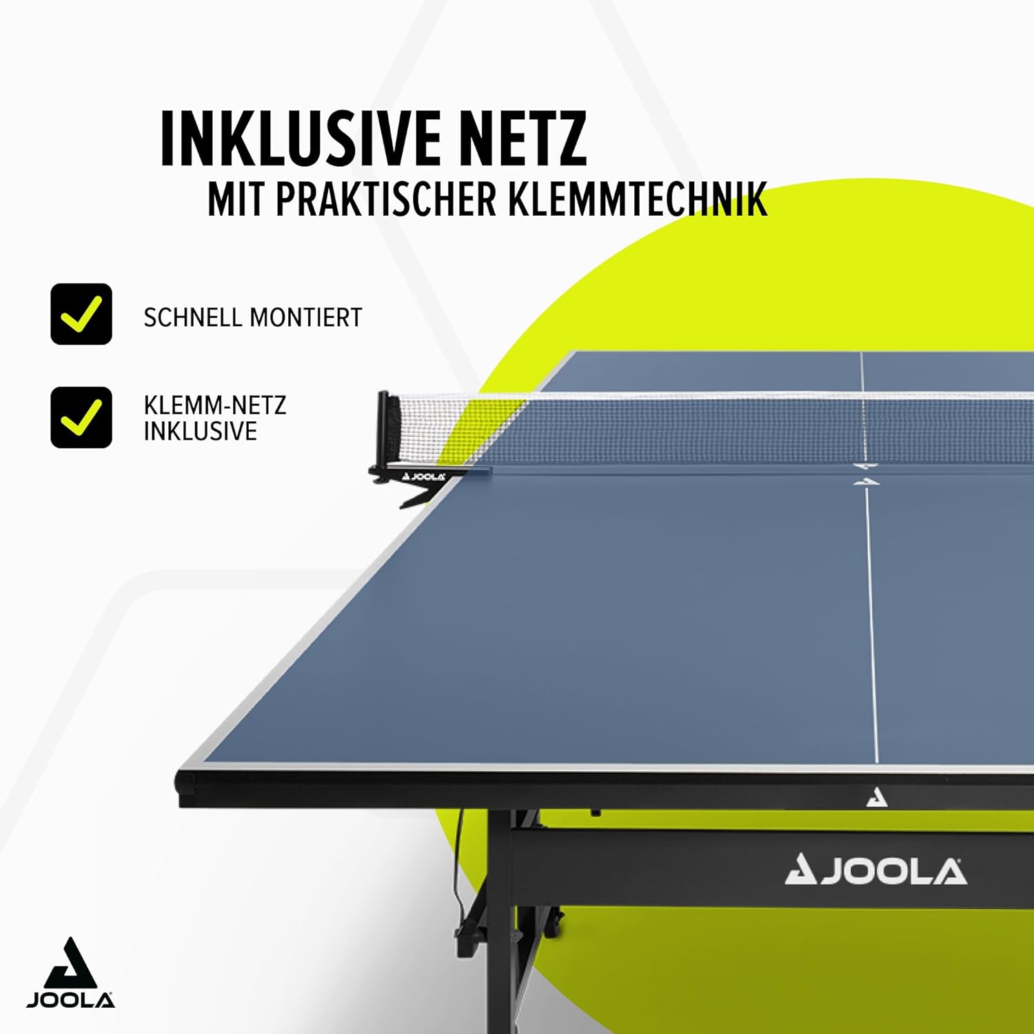 JOOLA Indoor Table Tennis Table Foldable - Quick Assembly - Includes Table Tennis Net, 274 x 152.5 x 76 cm