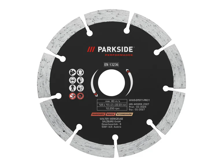 PARKSIDE PERFORMANCE Disque pour meuleuse d'angle