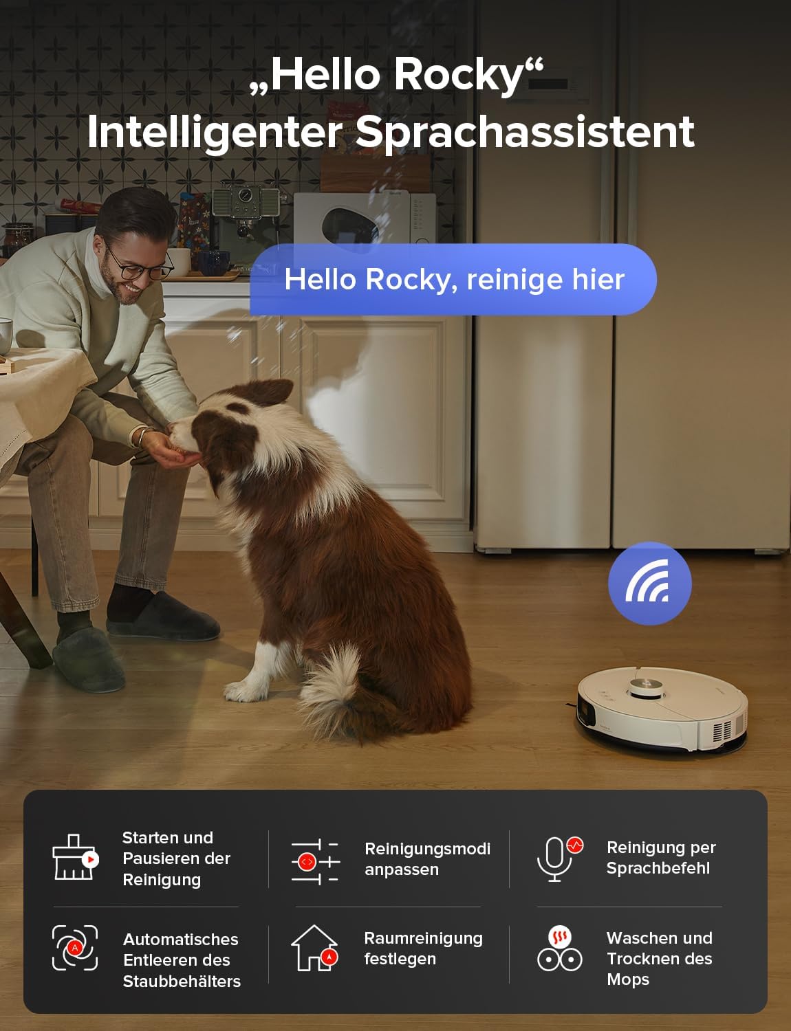 roborock S8 MaxV Ultra Robot Vacuum Cleaner with Mop Function and Lifting Mop, Extensive Cleaning Thanks to the Extendible Side Brush, 10,000 Pa, 60 °C Hot Water Mop Wash, All-in-One Dock