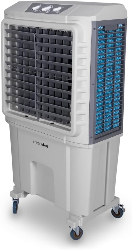 UNIVERSALBLUE |Climatizador 80L | Blanco | Modo Frío y Evaporación | 210W | 3 años De Garantía | 3 Velocidades