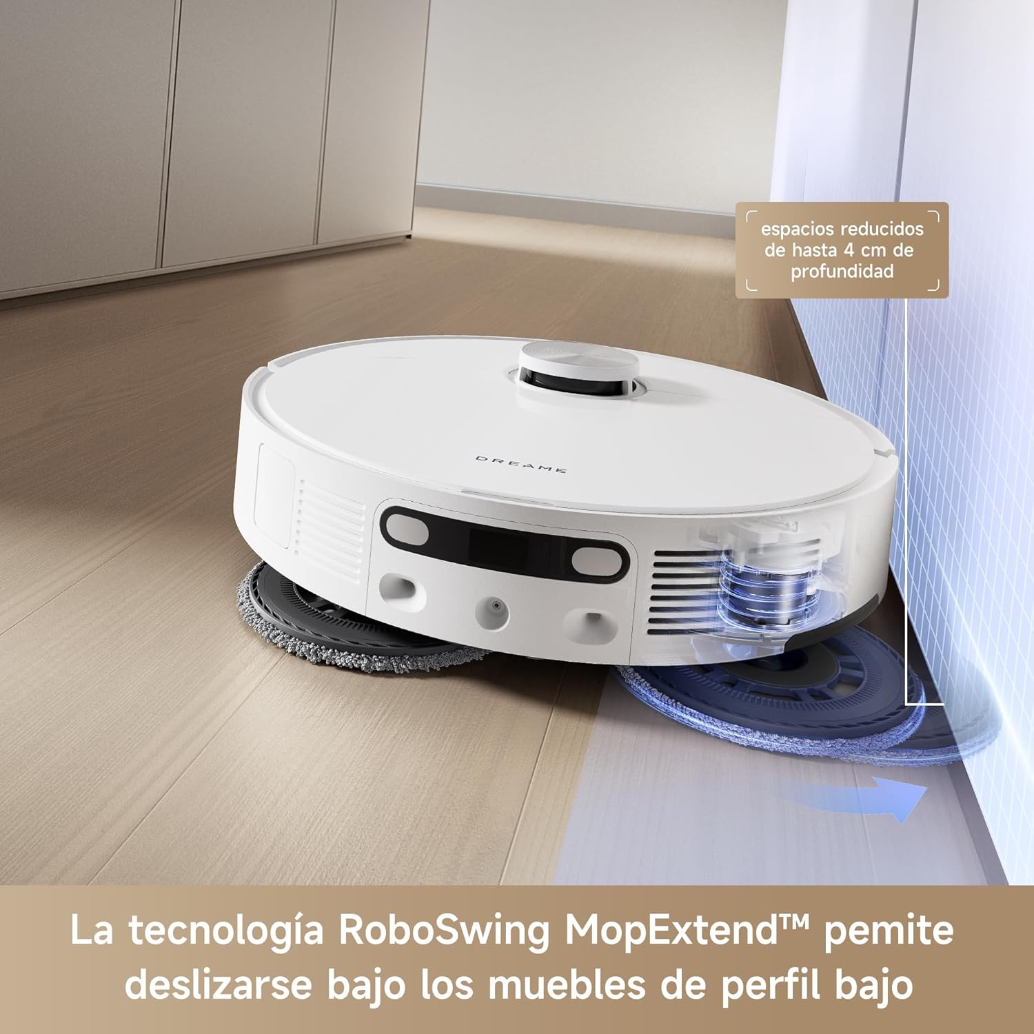 DREAME L10s Ultra Gen 2 Robot Aspirapolvere e Lavapavimenti con MopExtend RoboSwing, Aspirazione 10.000 Pa, Stazione Base Automatica, 32 Livelli di Acqua,Batteria da 240 Min