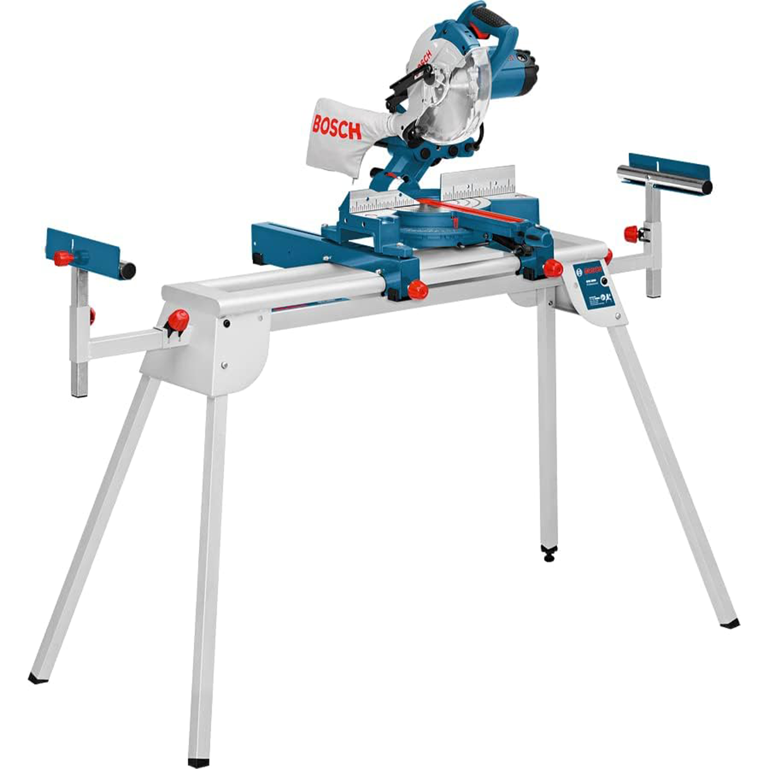 Bosch Professional GT GCM 8 SJL + GTA 2600 Scie à Onglet radiale châssis Professional, Bleu