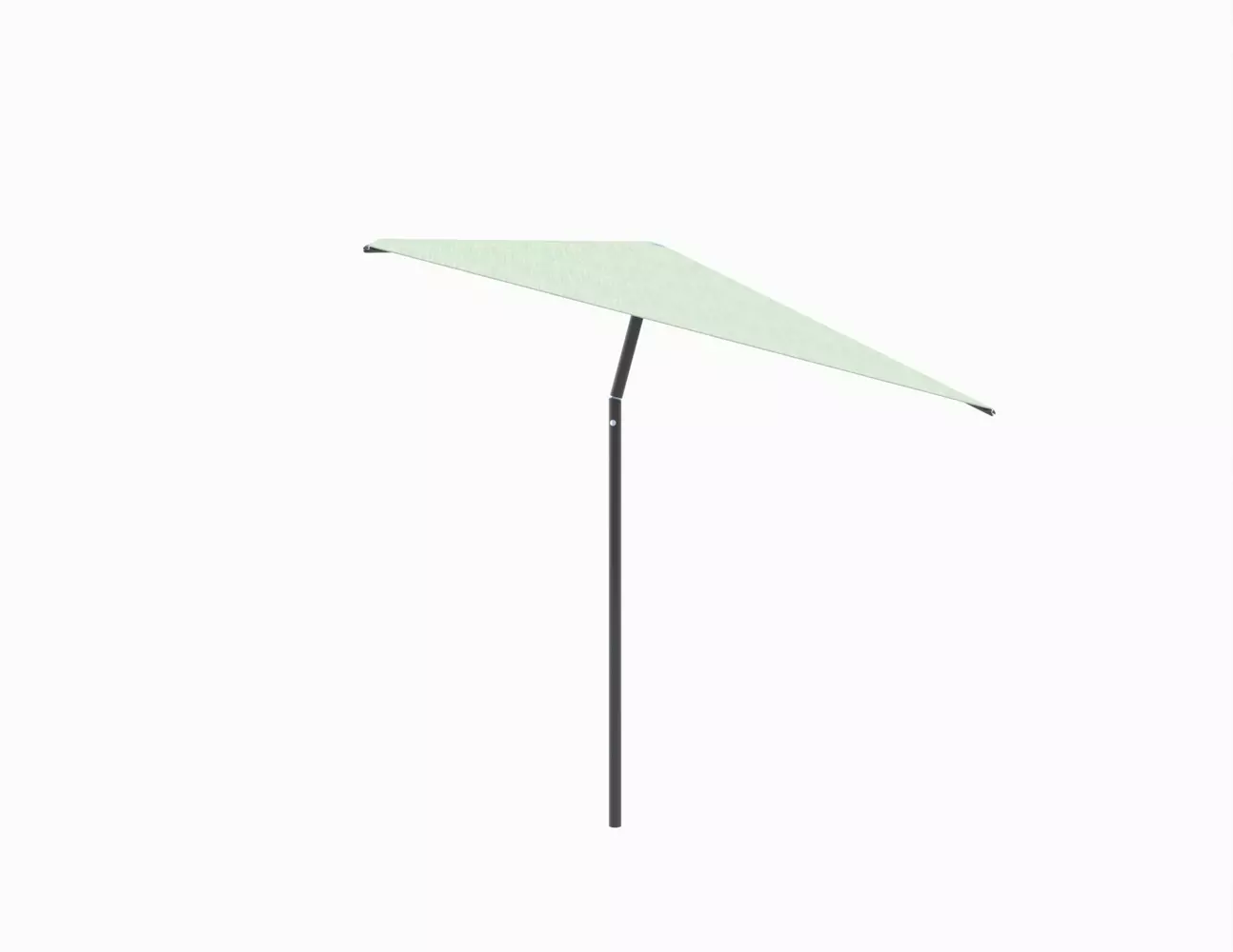 Umbrosa Nata center post umbrella with tilt square 2.3m with beige canopy and black frame