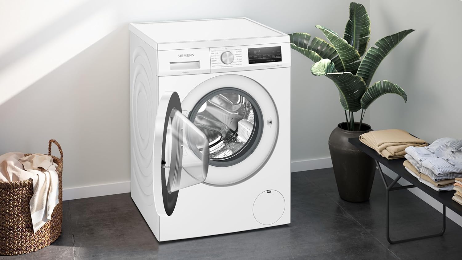 Siemens WU14UT42, iQ500 Washing Machine, 9 kg, 1400 rpm, Undermountable, Extra Energy-Saving and Quiet, VarioSpeed for Shorter Programmes, LED Display, Outdoor Programme, Refill Function, aquaStop [Energy Class A]