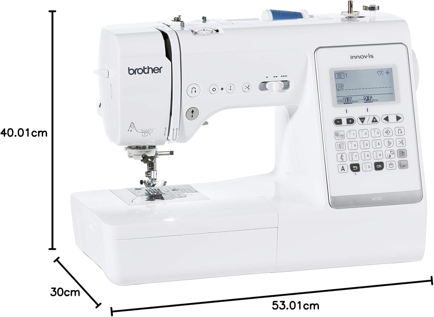 Brother Innov-Is A150 Machine à coudre, écran LCD blanc