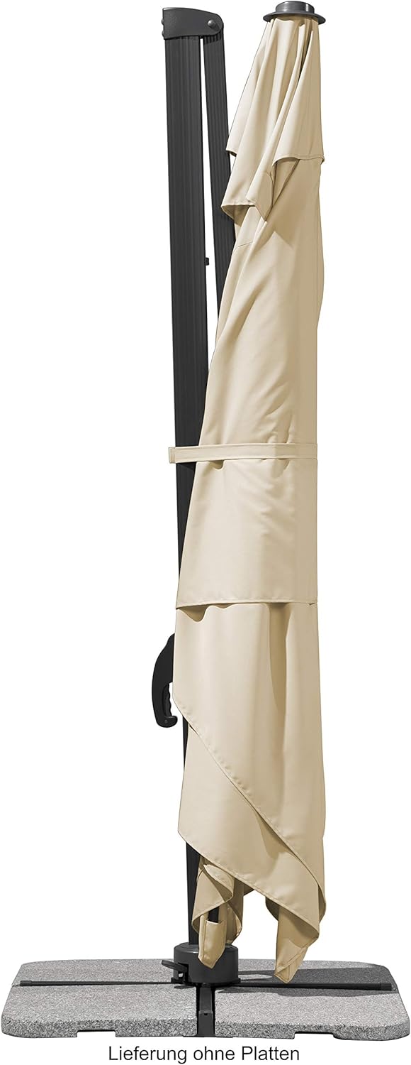 Schneider Schirme Rhodes Grande Cantilever Parasol Approx. 400 x 300 cm Natural