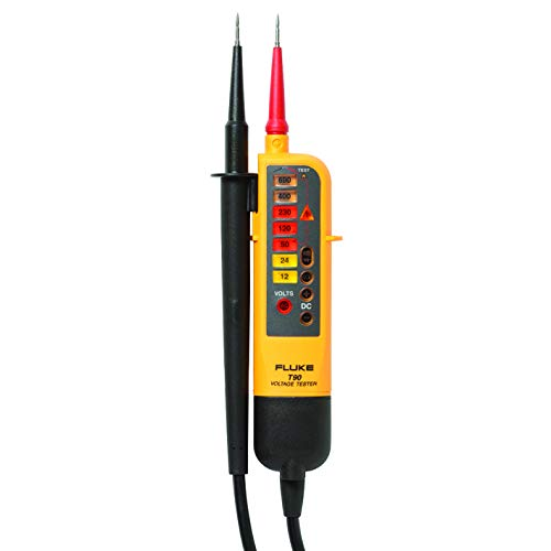 FLUKE AC TRMS 323 Clamp Multimeter, 8 DC Voltage Measurements up to 600 V & T90 Voltage and Continuity Testers T90/T110/T130/T150