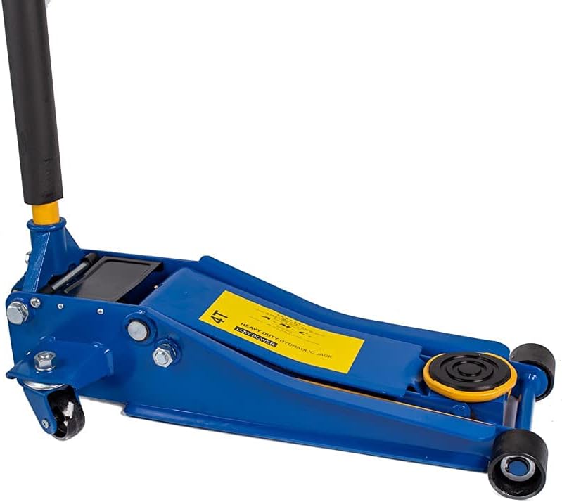 AMC Hydraulic jack, professional trolley jack, 4t, bidirectional bearing wheels, hydraulic jack, car jack, super low profile, professional, double piston, for vehicles