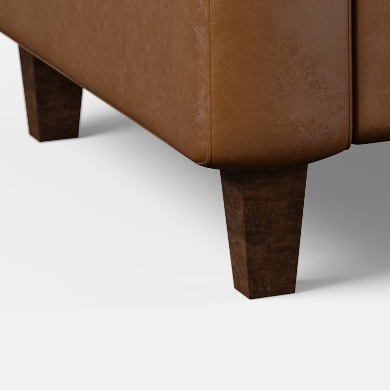 Milton 76” Vegan Leather Square Arm Sofa