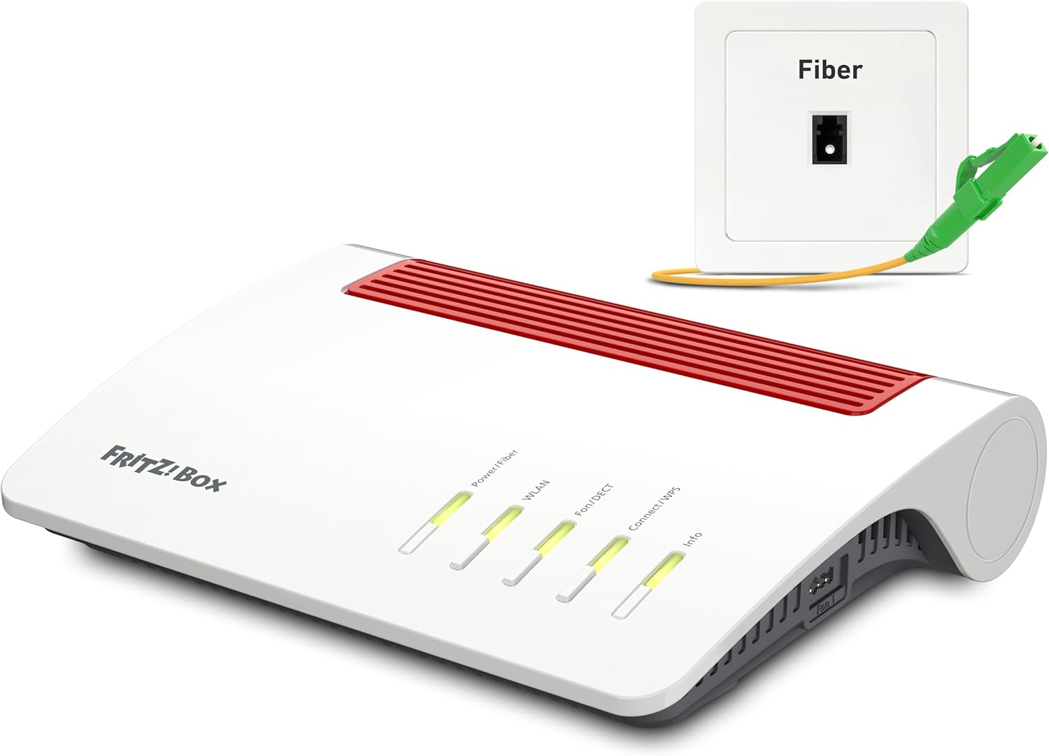 FRITZ!Box 5590 Fiber | Router für einen Glasfaseranschluss (Wi-Fi 6, bis 2.400 MBit/s (5 GHz) und 1.200 MBit/s (2,4 GHz), WLAN Mesh, DECT-Basis, 2,5-Gigabit-LAN-Port, geeignet für Deutschland)