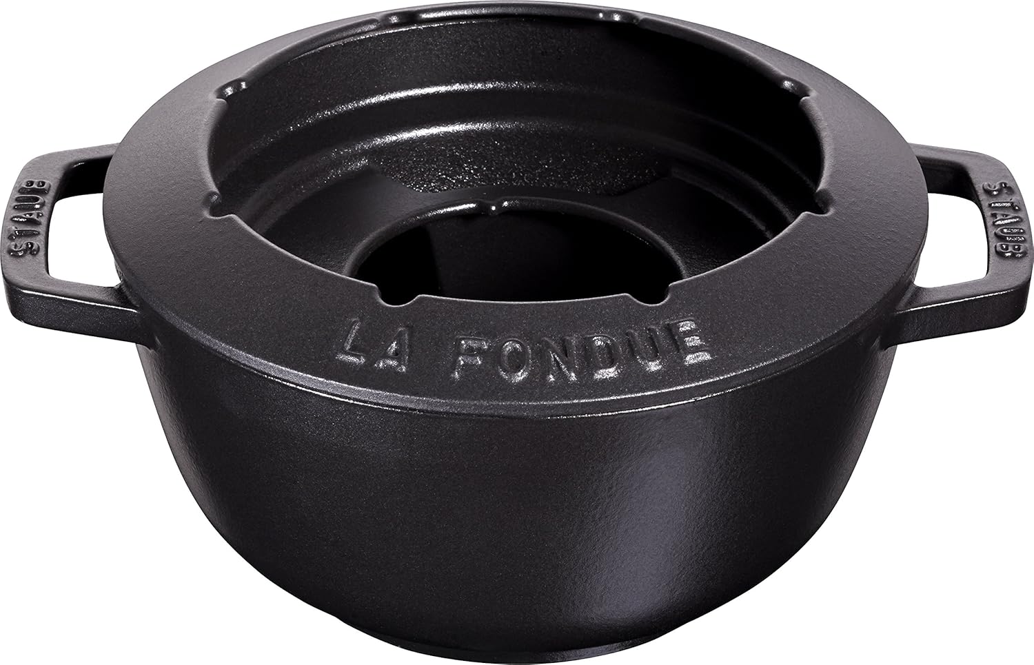 Staub Fondue Set with 6 Forks, Suitable for Cheese, Chocolate and Meat Fondue