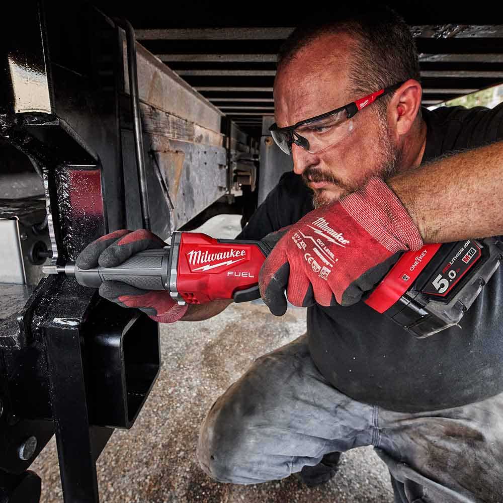 MILWAUKEE 18V FUEL™ 1/4" Braking Die Grinder w/ Deadman Paddle Switch Skin M18FDGROVPDB0