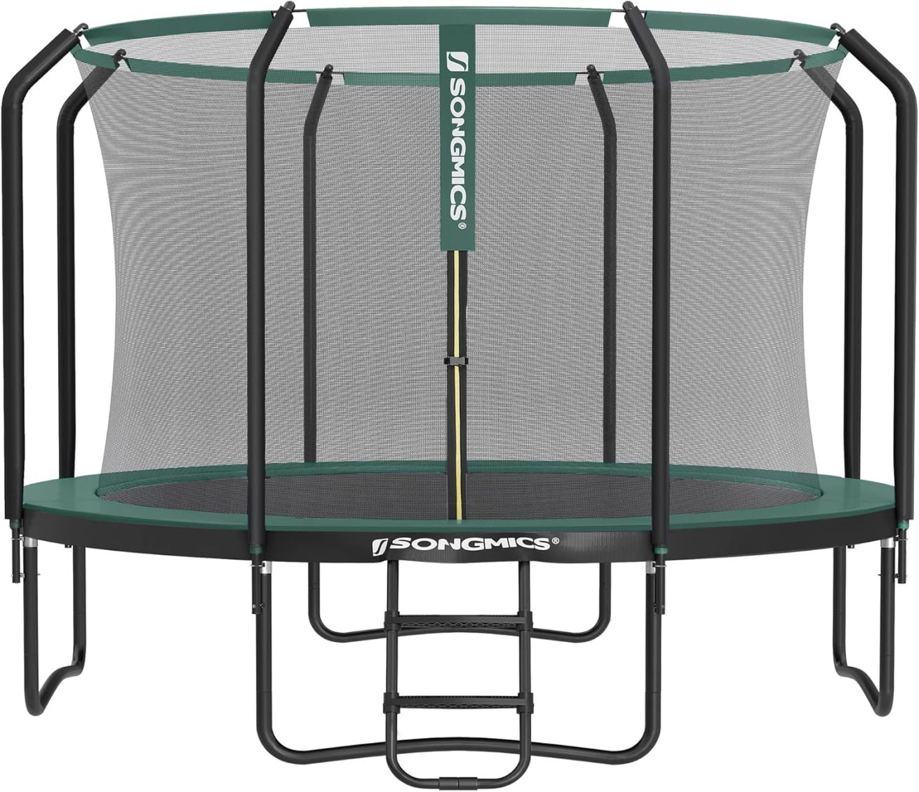 SONGMICS Outdoor Trampoline Ø 366 cm, Round Garden Trampoline with Safety Net and Ladder, Edge Cover, Padded Frame, for Children