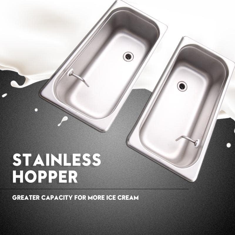 CVS D520S Triple Head Ice Cream Machine: 22L/H Output, 5.5Lx2 Refrigerated Hopper, 1.6LX2 Freezing Tank, Auto Operation, Microcomputer Control, 800W (ICE CREAM MACHINE)