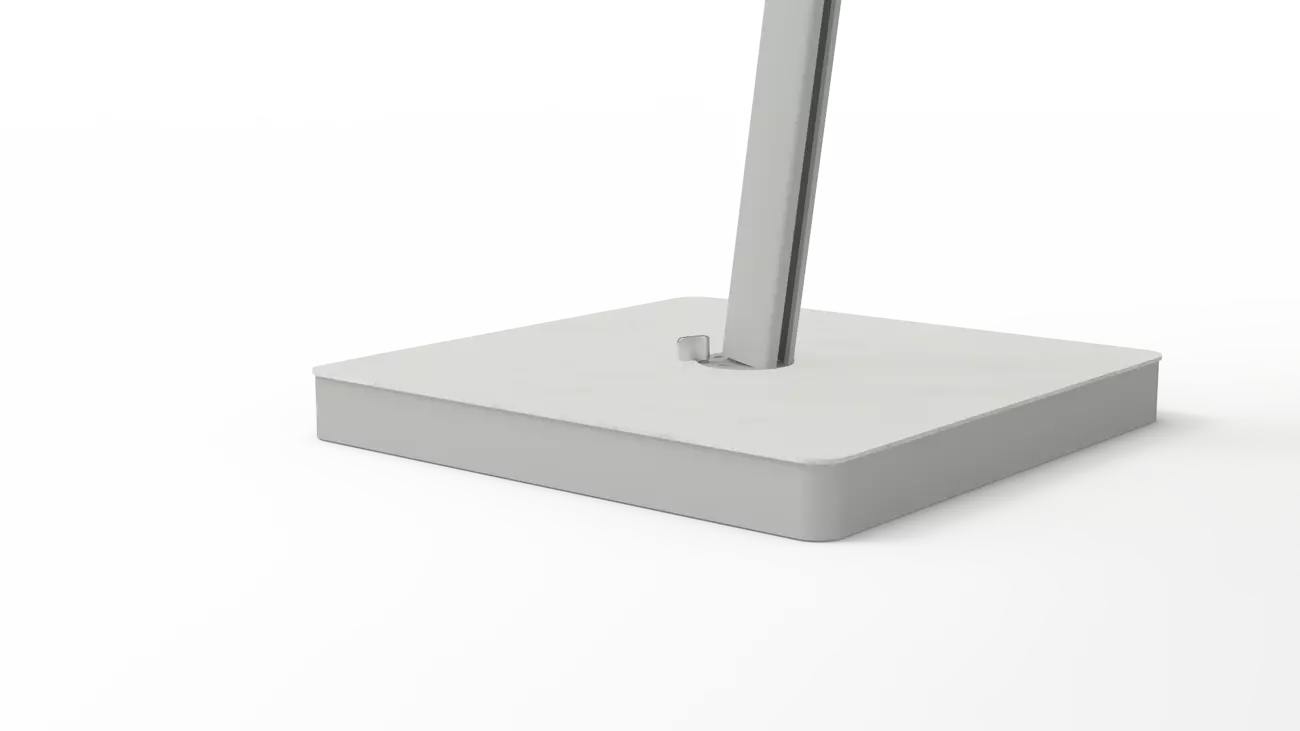 Umbrosa Versa PX cantilever umbrella square 3 m with light grey canopy and black frame