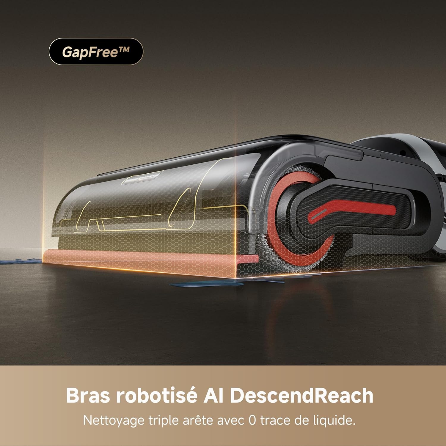 DREAME H15 Pro Heat Vacuum Cleaner, 85°C Floor Cleaning, GapFree AI Robot Arm, Smart RGB Sensor, 22 kPa, 0 Knots, 100°C Brush Wash, 90°C Dry in 5 min, App Control