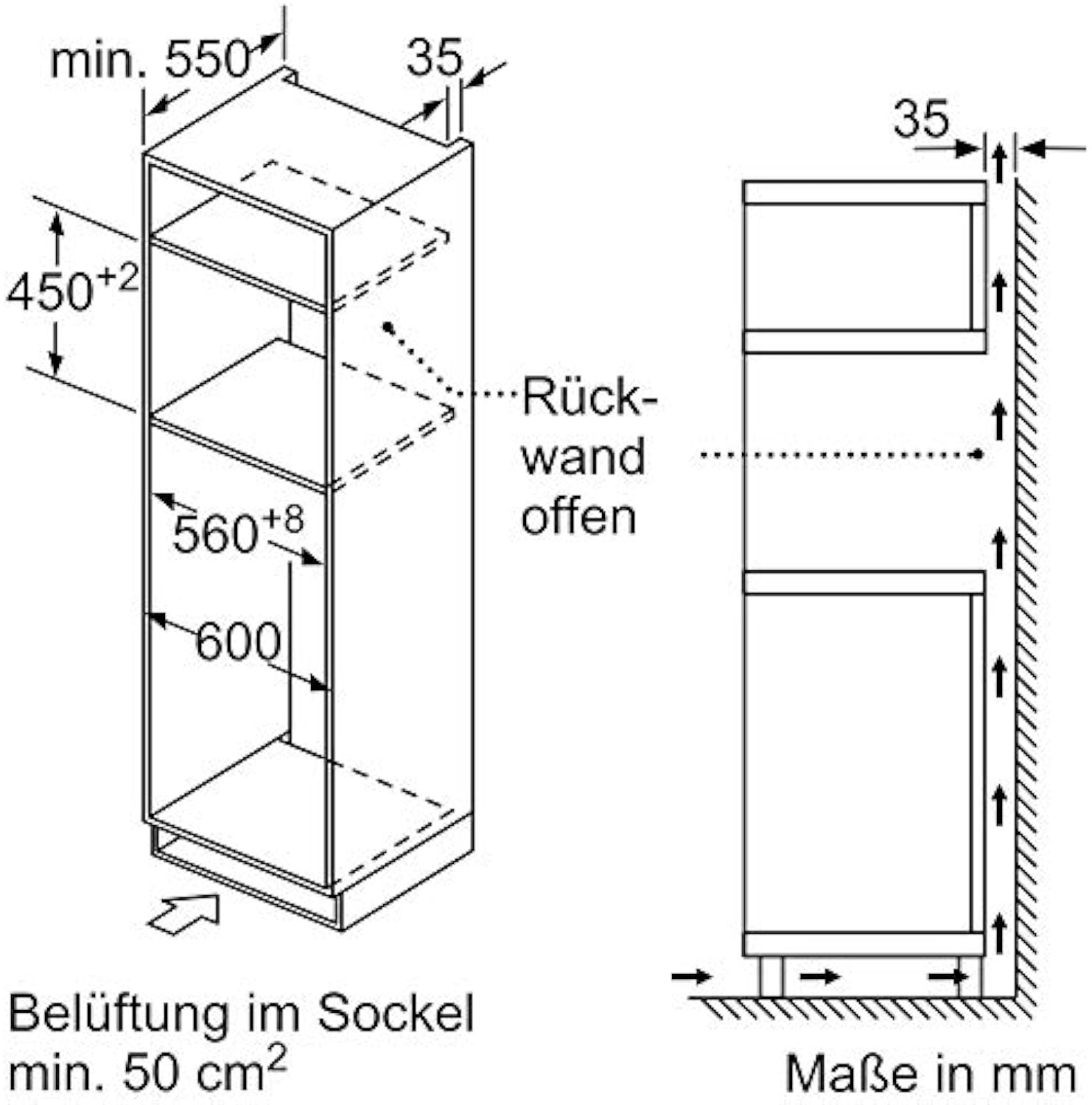 Bosch BFR634GS1 Series 8 Built-In Microwave